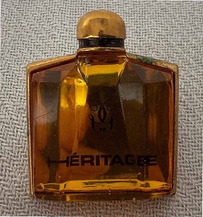 PIN GUERLAIN Paris Heritage Vintage Pin Parfumflakon Goldfarben