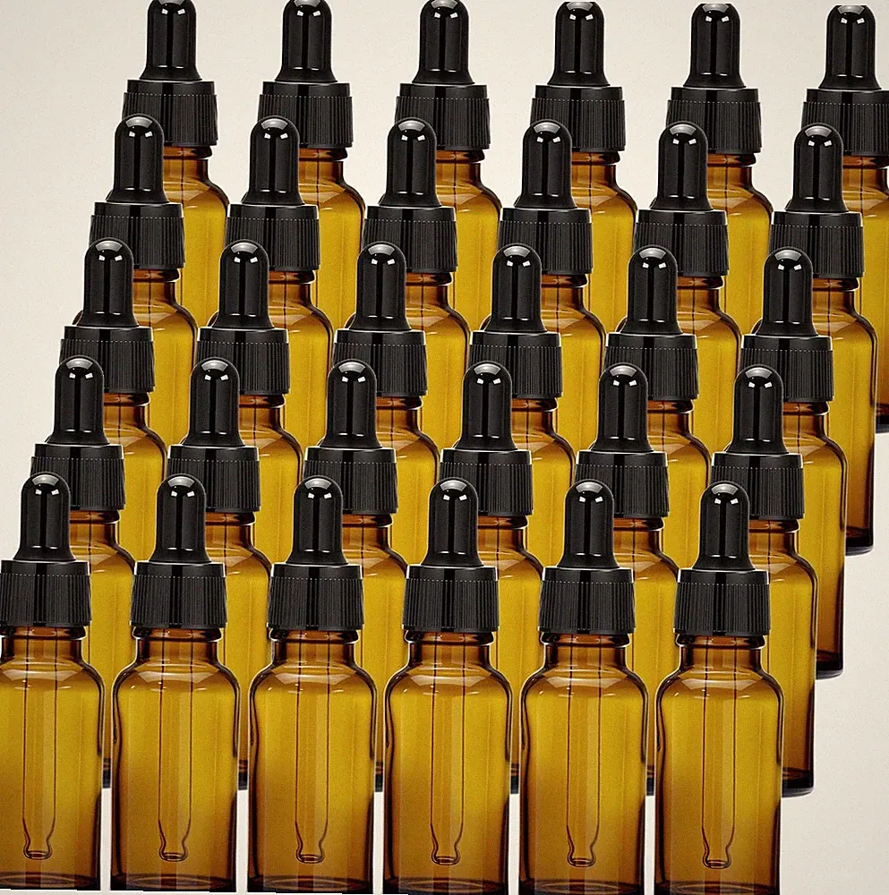 Pipettenflasche 20ml Braunglas für ätherische Öle Parfums Flasche mit Glaspipett