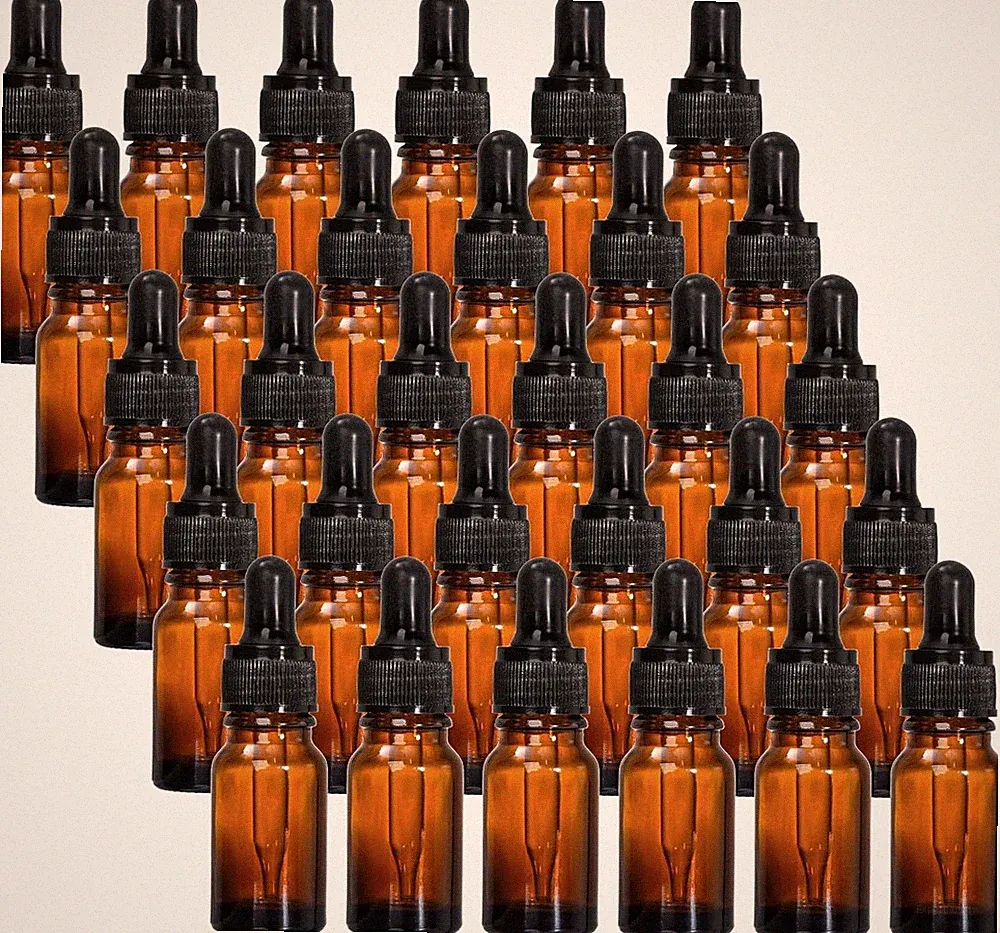 Pipettenflasche 20ml Braunglas mit Glaspipette 30 Stück für Öle Parfum Extrakte