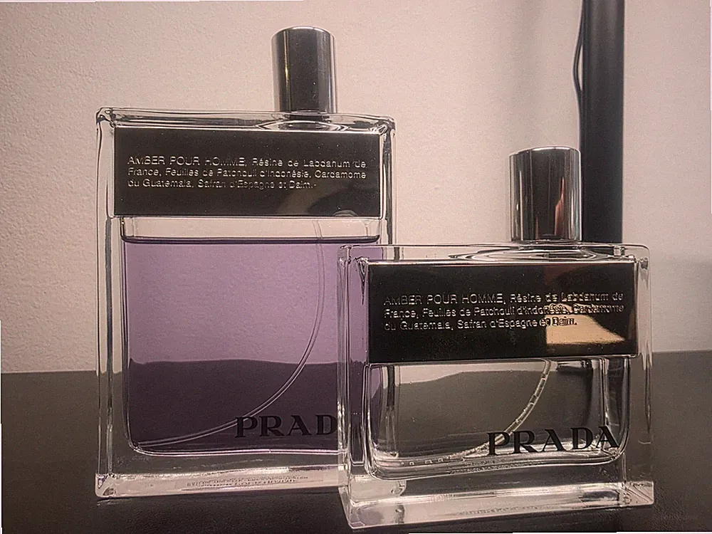 Prada amber pour homme 70/100ML (no box) + small empty bottle of 50ml SPAIN