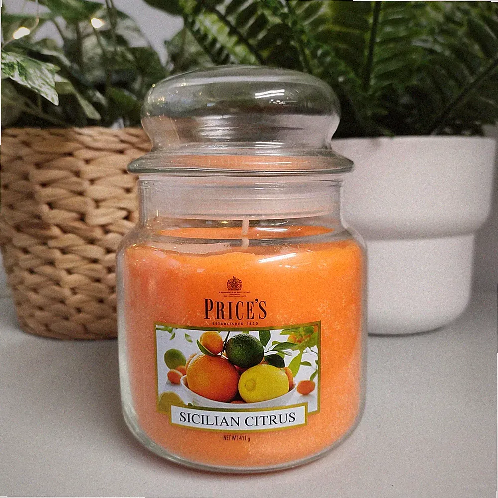 Price's Kerzen - mittleres Glas - sizilianischer Zitrusduft