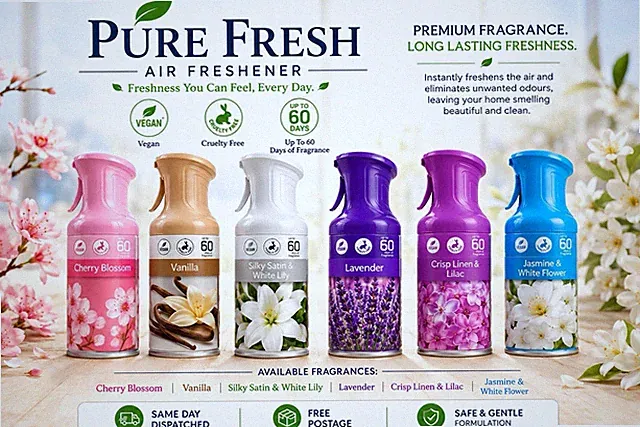 Pure Fresh Lufterfrischer Spray 300ml langanhaltender Raumduft 60D S1,25