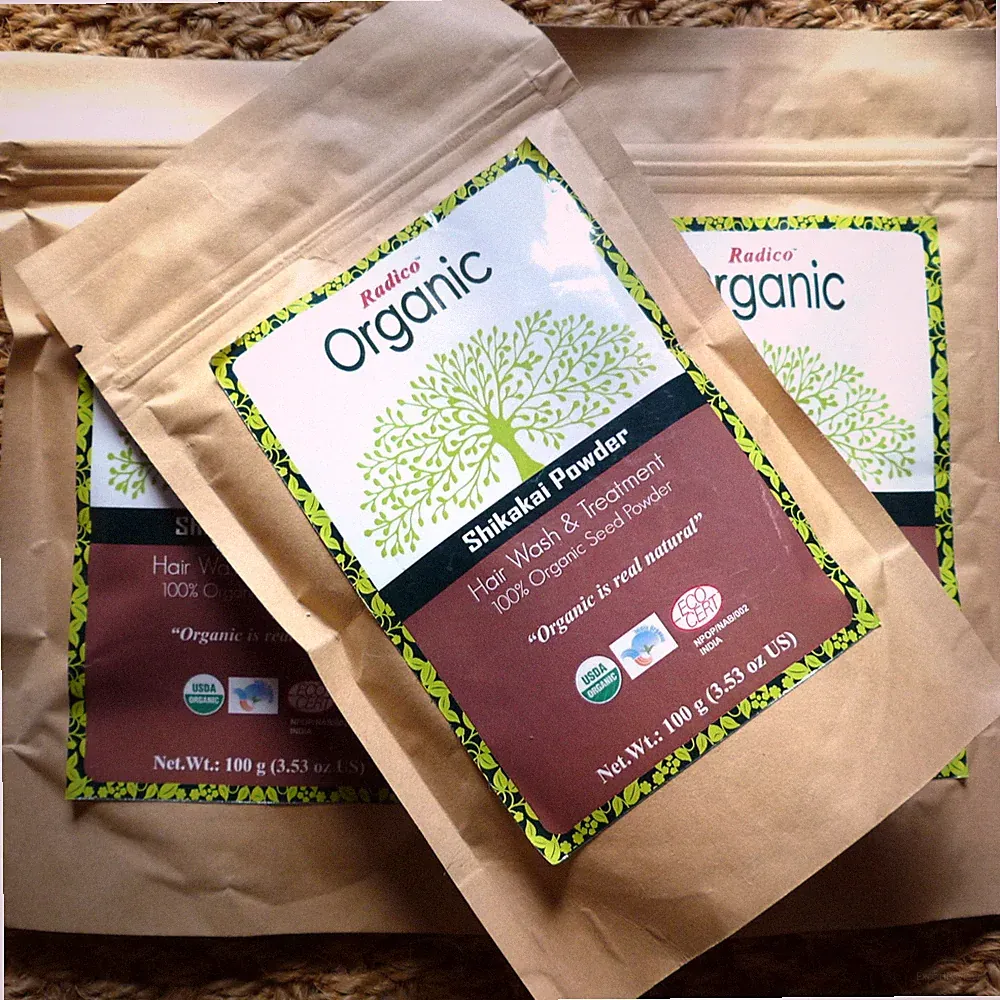 Radico Organic Shikakai Seed Powder rein Bio-Pulver 100g vegan Puder zertifizier