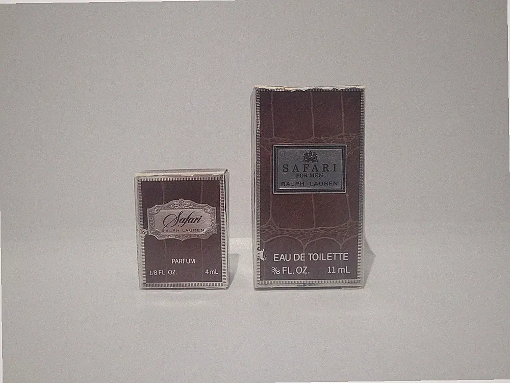Ralph Lauren Safari Parfum 4ml & Safari for Men Eau de Toilette 11ml 2x