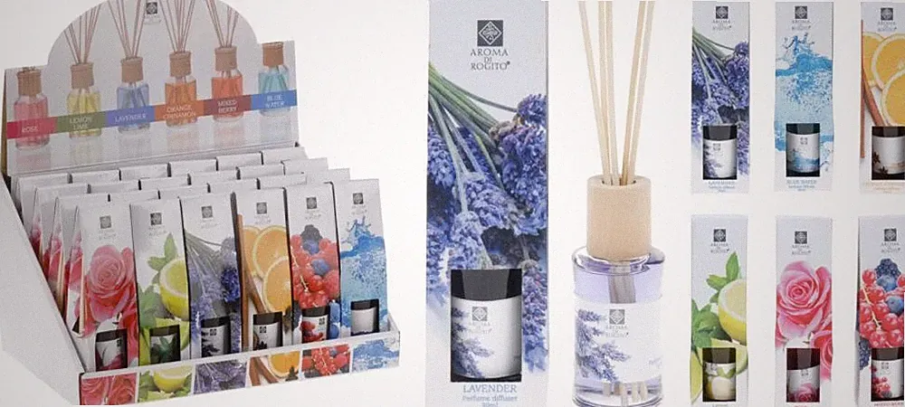 Raumduft 1 Stück ca. 30 ml 6 Sorten unsortiert Lavendel, Lemon, Blue Water