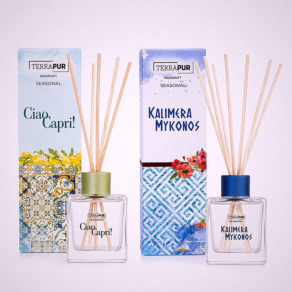 Raumduft Diffuser 50 ml Duftstäbchen Raumparfum - Ciao Capri / Kalimera Mykonos✅