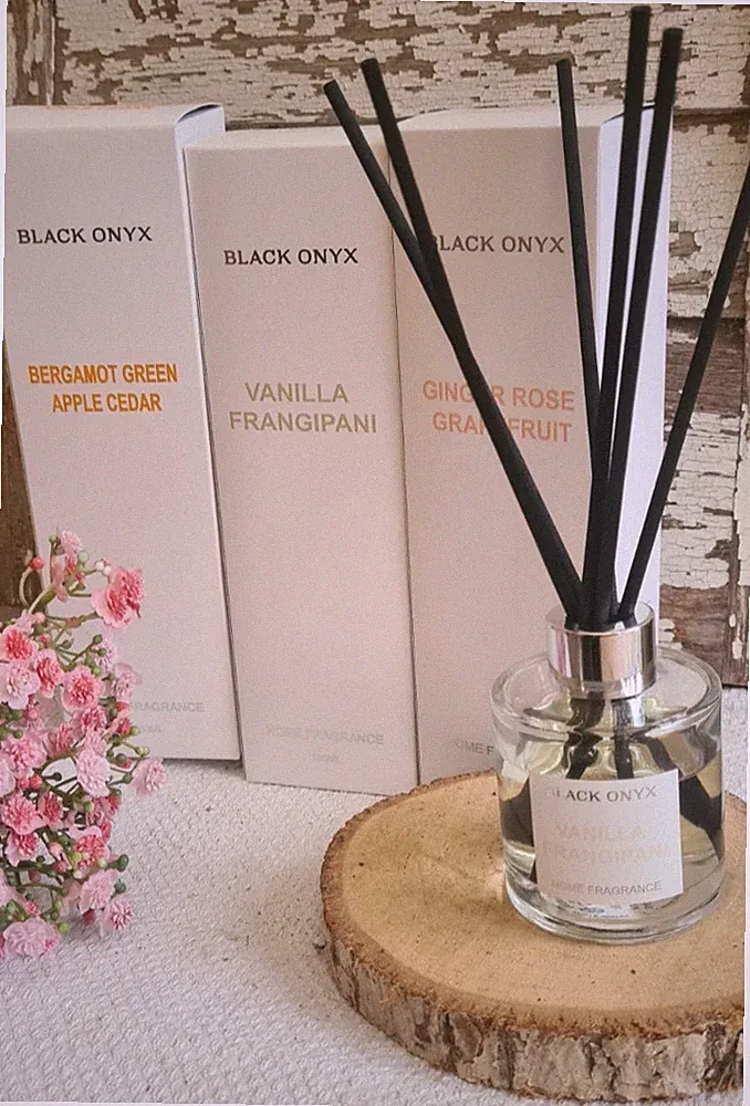 Raumduft Duftstäbchen Holzstäbchen Black Onyx Vanille Apfel Rose Lufterfrischer