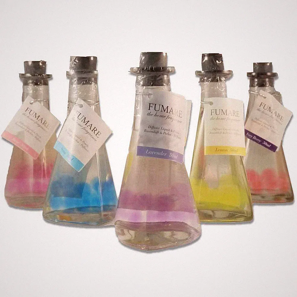 Raumduft mit Perlen Diffuser 6 Stäbchen 50ml Duftöl Lufterfrischer Raumparfüm