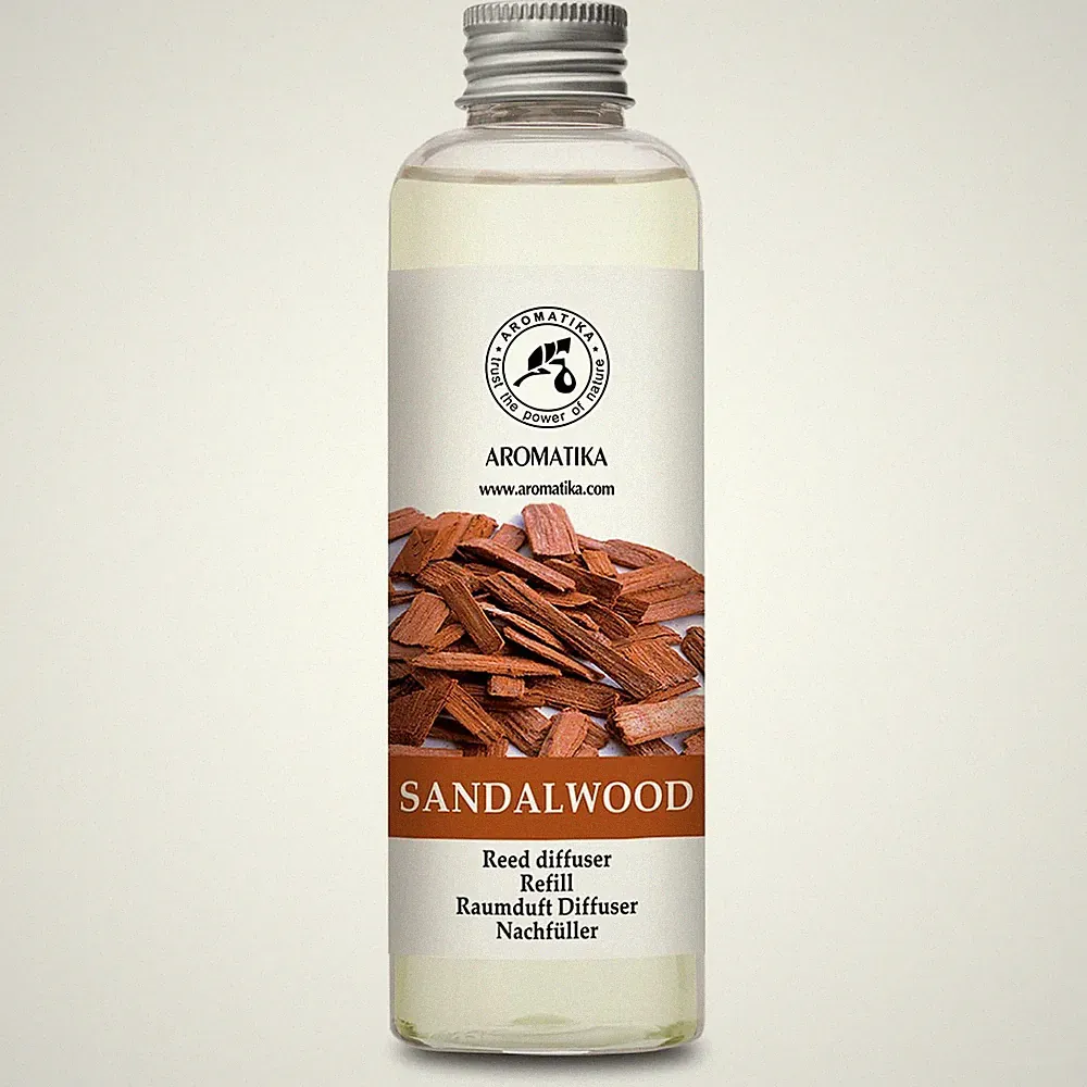 Raumduft Nachfüllflasche Sandelholz 200 ml Reed Diffuser Refill Öl Nachfüll...