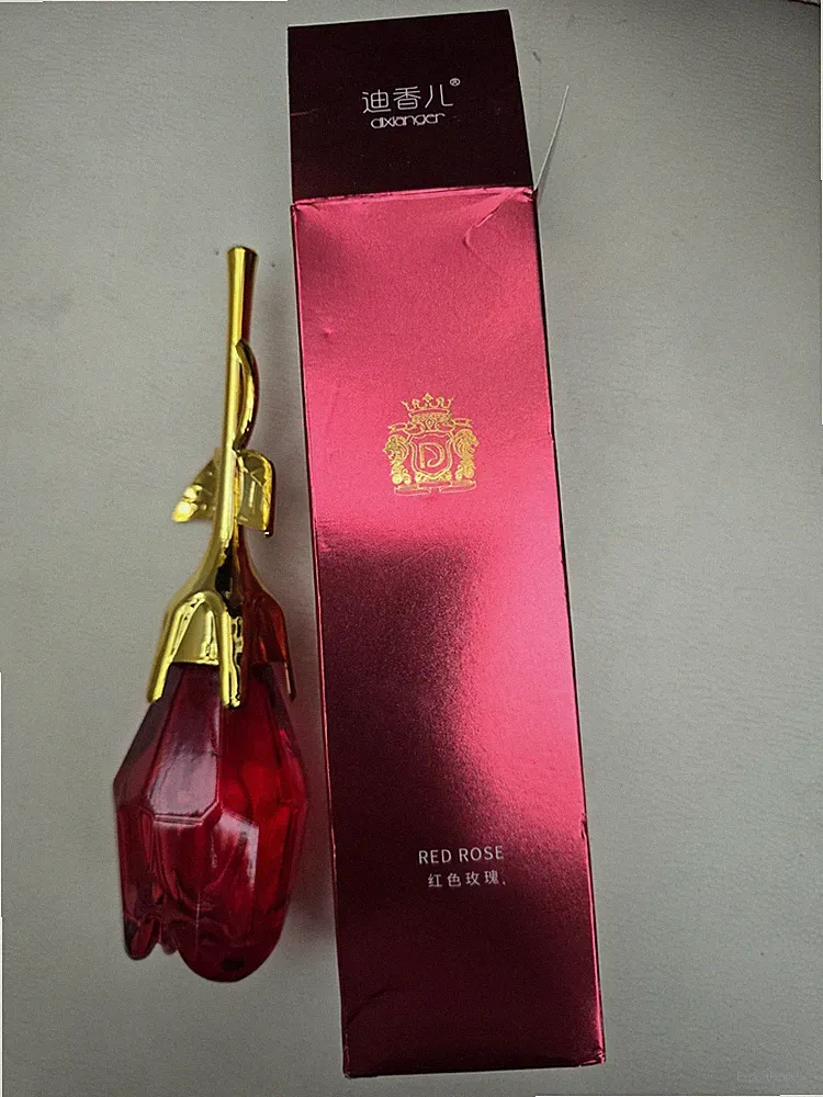 Red Rose Parfum 100ml – Dixianger Eau de Parfum im Rosen-Flakon, Geschenk