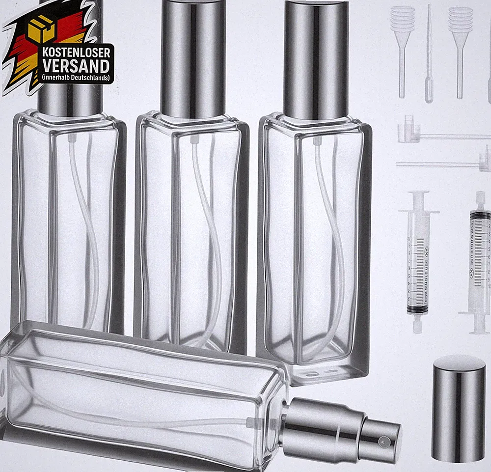 Reise Parfümzerstäuber 4er Set 20ml Nachfüllbar Glas klein für Männer Frauen