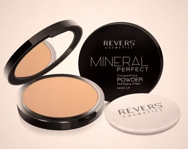 Revers Mineral Perfect Compact Gesichtspuder mattierender perfektionierender Effekt + Spiegel
