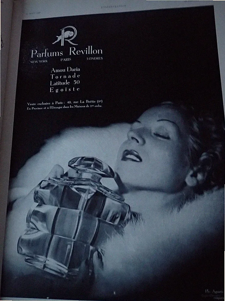 REVILLON Parfum + Rasiercreme GIBBS Reklame Papier ILLUSTRATION 1937