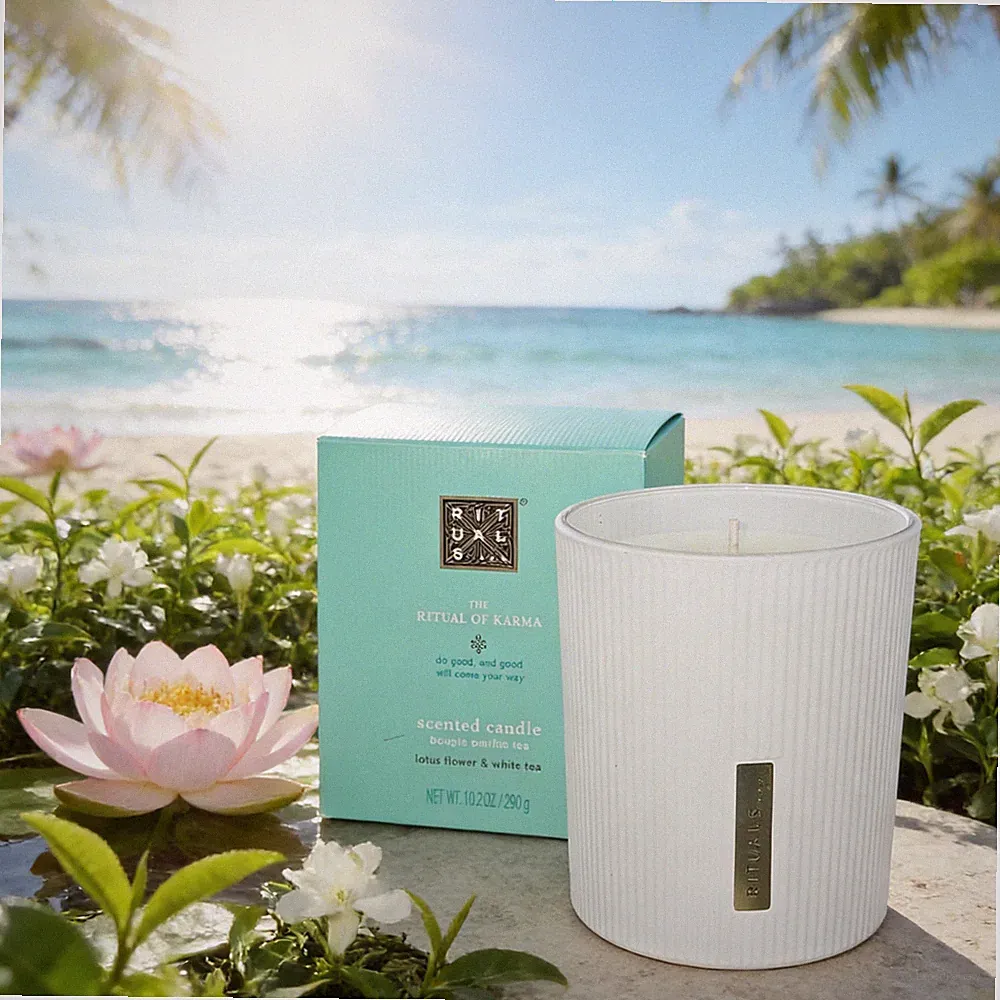 Rituals The Ritual of Karma Duftkerze Scented Candle Parfum Lotus Weißer Tee
