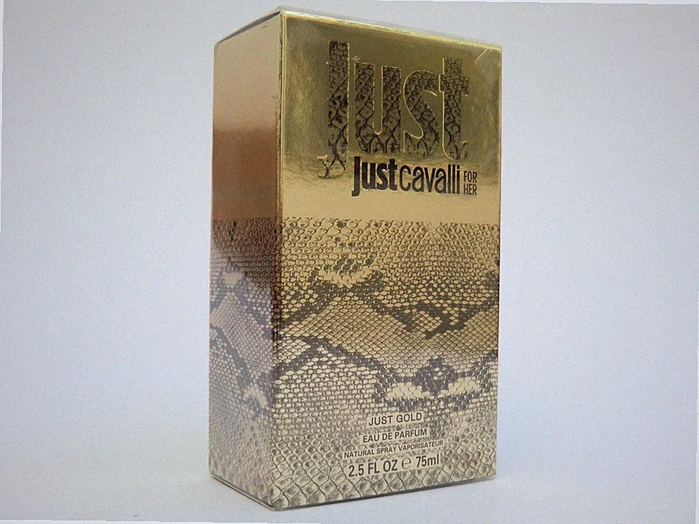 Roberto Cavalli Just GOLD For Her EDP Nat Spray 75ml -2.5 Oz BNIB Sealed OVP