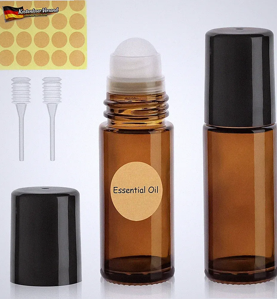 Roll-on Flasche 30ml Glas leer für ätherisches Öl Parfüm Massage Nachfüllbar