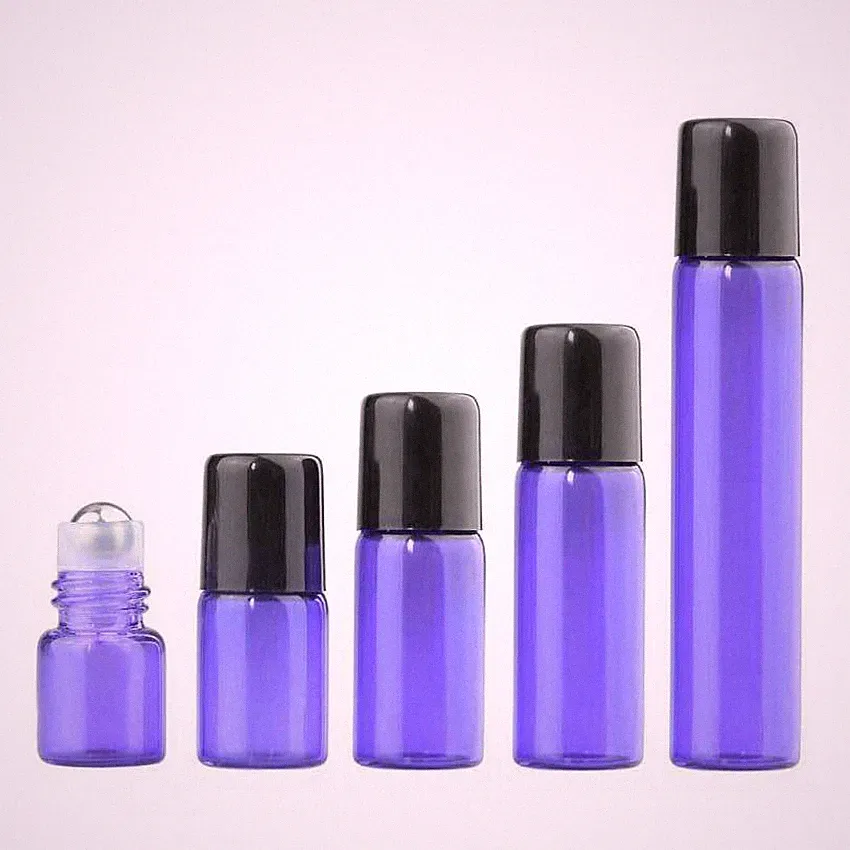 Rollerflaschen für Parfüm, 1 ml – 10 ml Fassungsvermögen mit Metallkugelroller