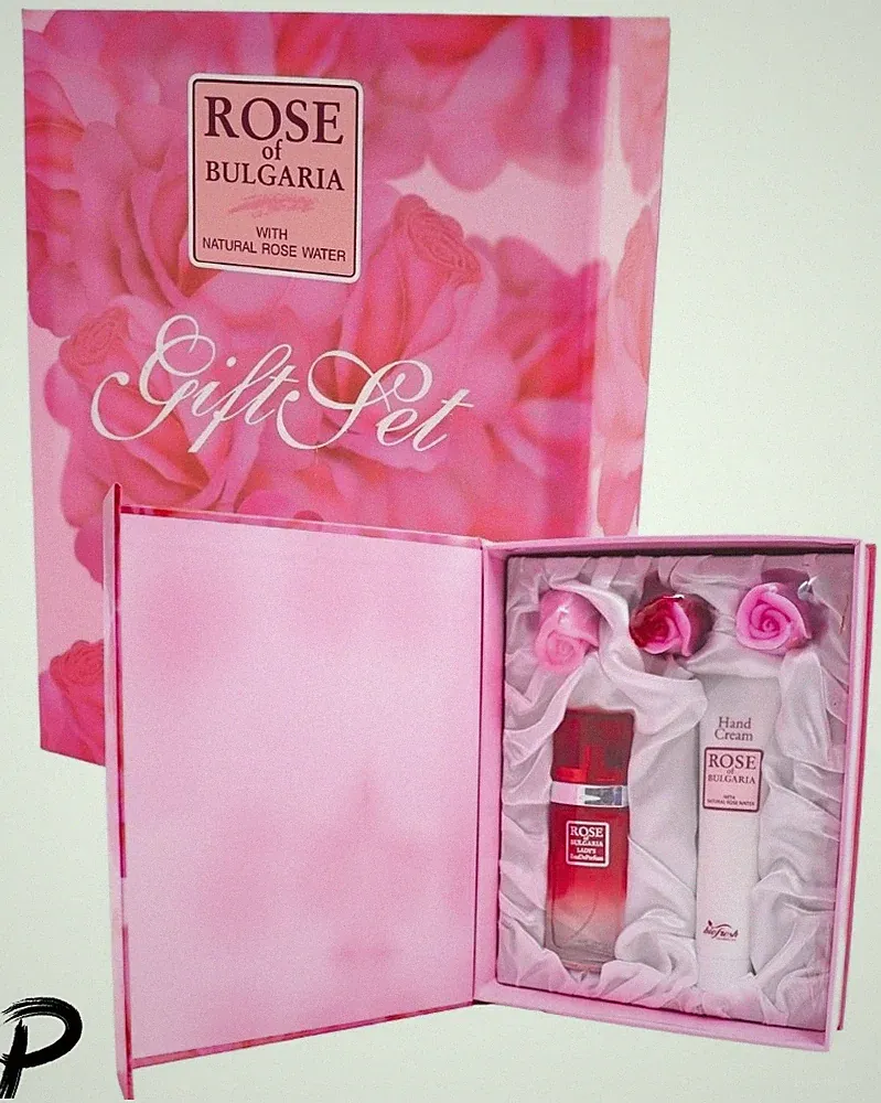 ROSE OF BULGARIA Geschenkset mit Parfüm, Seife und pflegender Handcreme