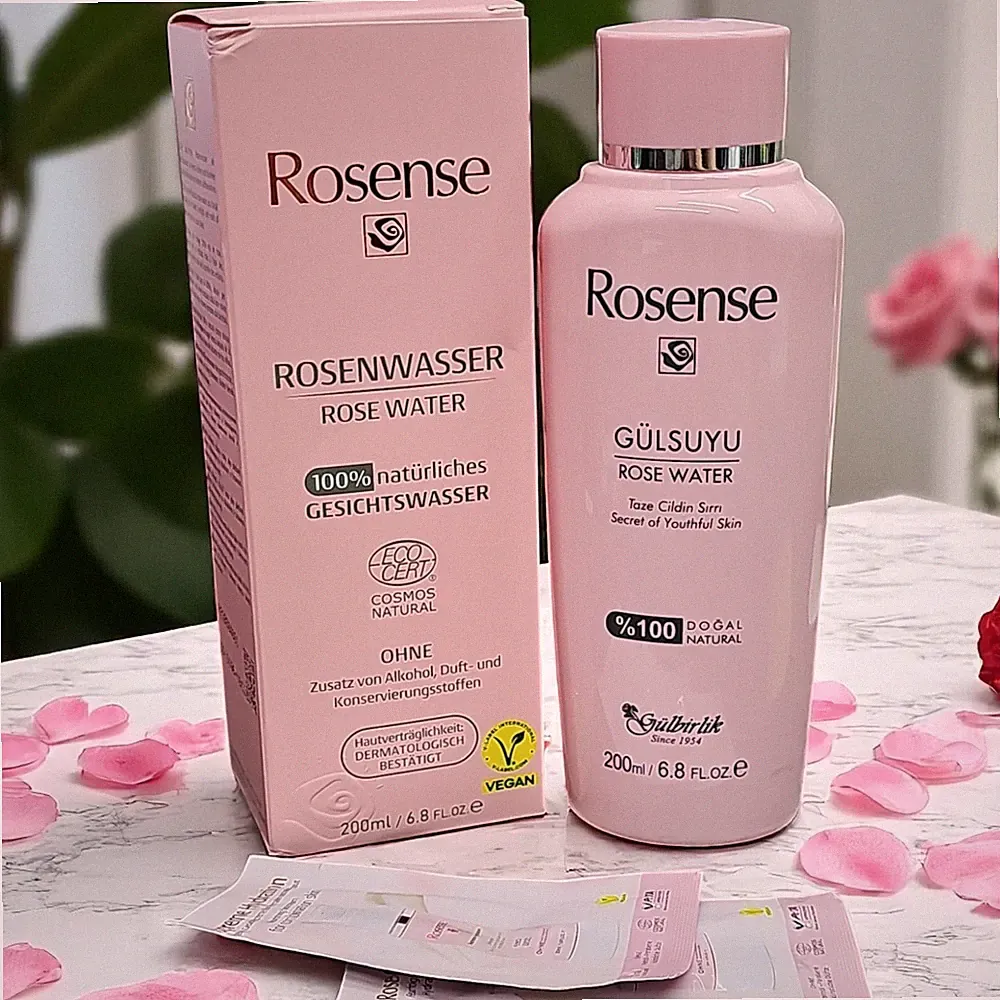 Rosense 100% naturreines Rosenwasser Beruhigt Minimiert Strafft Ritual jeden Tag