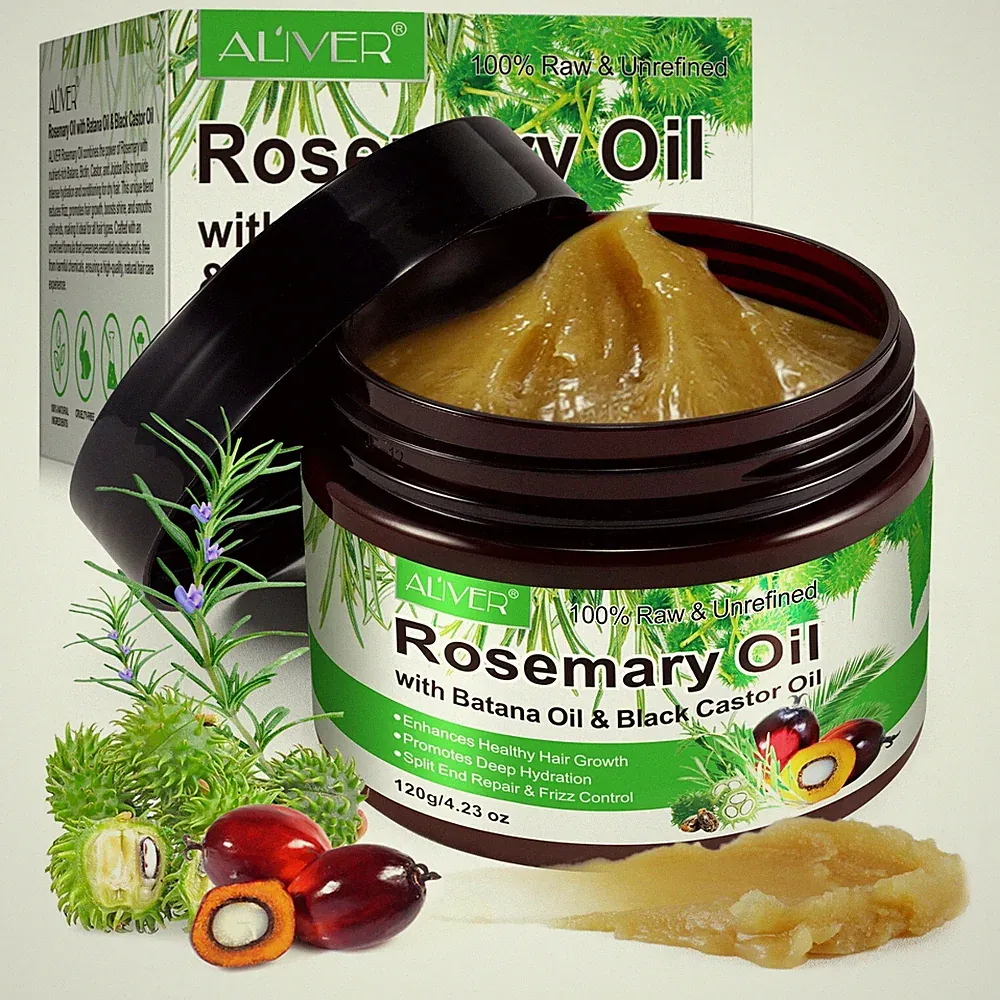 Rosmarinöl Batana Öl Rizinusöl Castor Öl 3-in-1 Haarwachstum Vegan kaltgepresst
