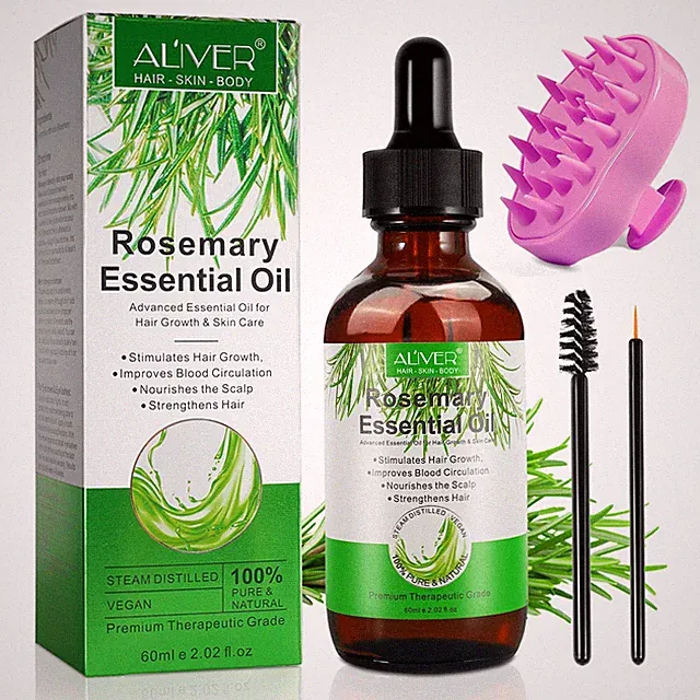 Rosmarinöl für das Haarwachstum 60ML Premium Rosmarin ätherisches Öl für dün...