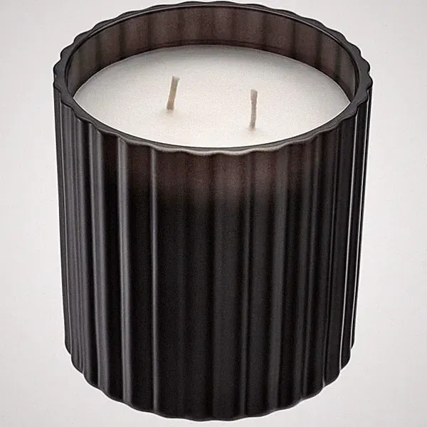 Sandelholz & Patchouli Duftkerze 2 Docht Glas Raumduft 50h warm