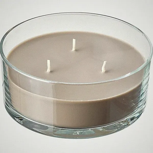 Sandelholz Patchouli Duftkerze 3 Docht Glas Raumduft braun