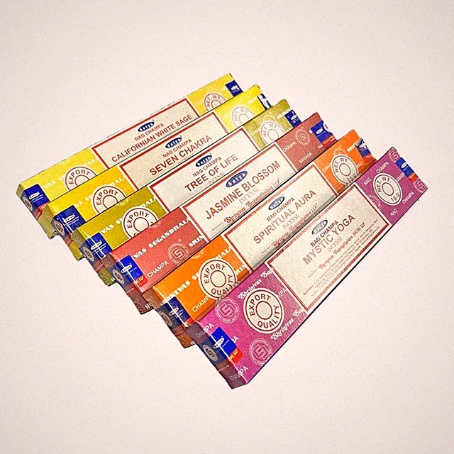 Satya Nag Champa Mixed Räucherstäbchen Set Aroma handgerollt Geschenkset Sticks Duft Geniune
