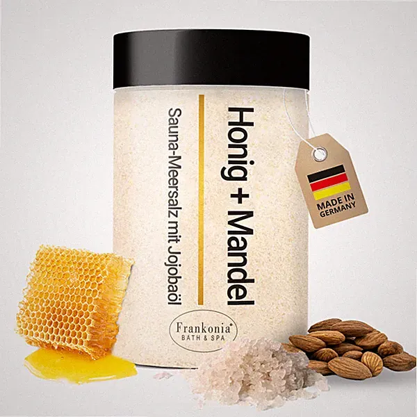 Sauna Salz Meersalz Peeling mit Jojobaöl Körperpeeling 400gr.