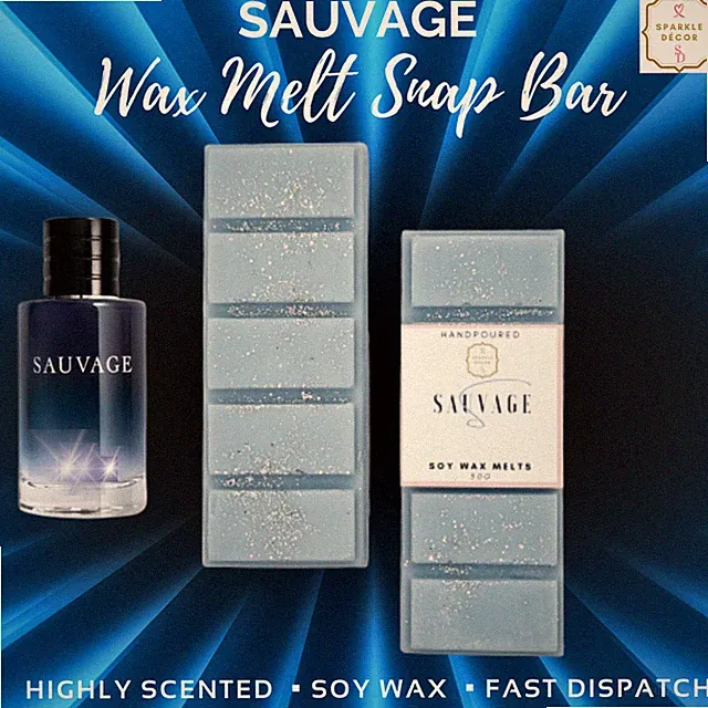 Sauvage Wax Melts stark duftend handgemacht vegan Sojawachs Snap Bar Geschenk