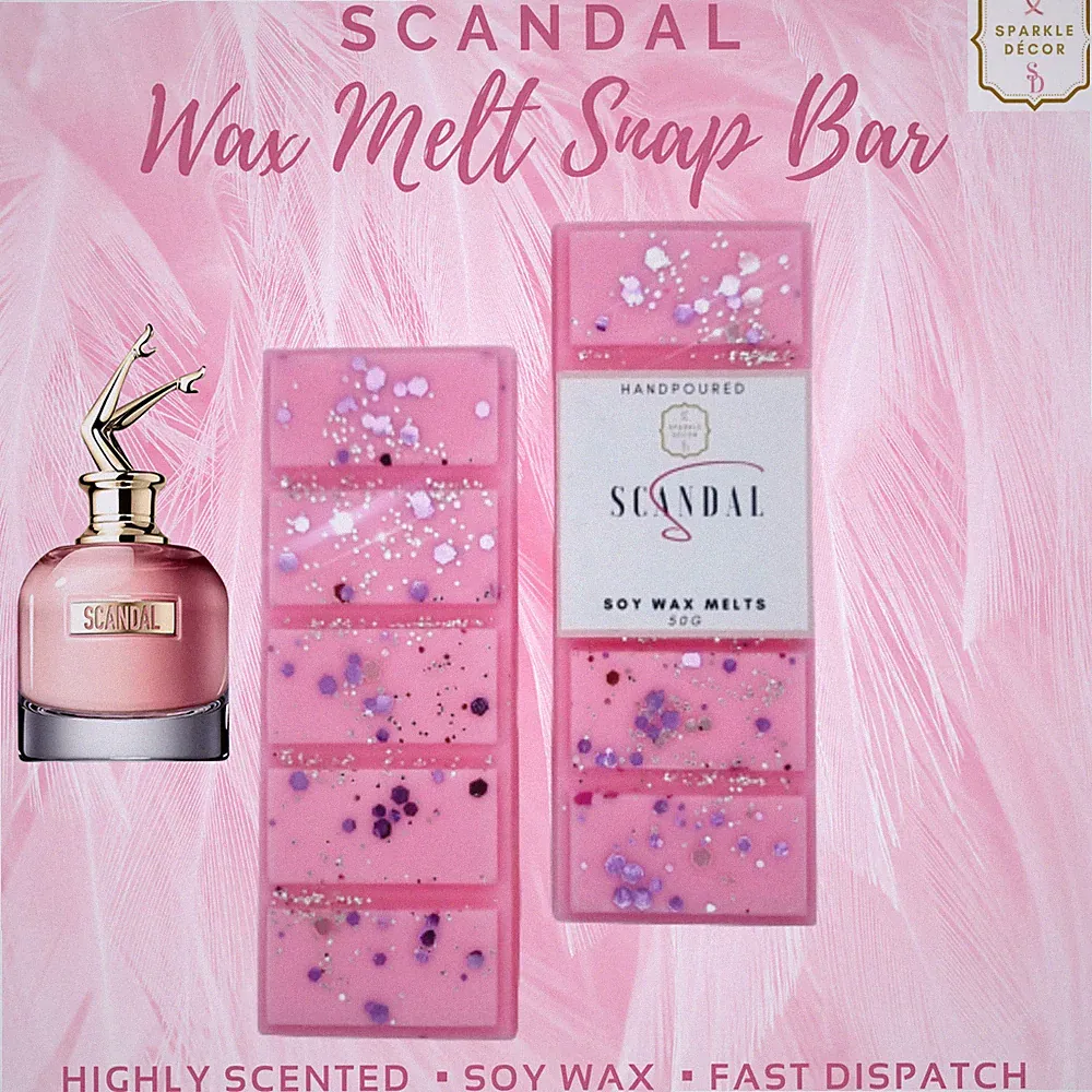 Scandal Wax Melts stark duftend handgemacht vegan Sojawachs Melts Snap Bar Geschenk