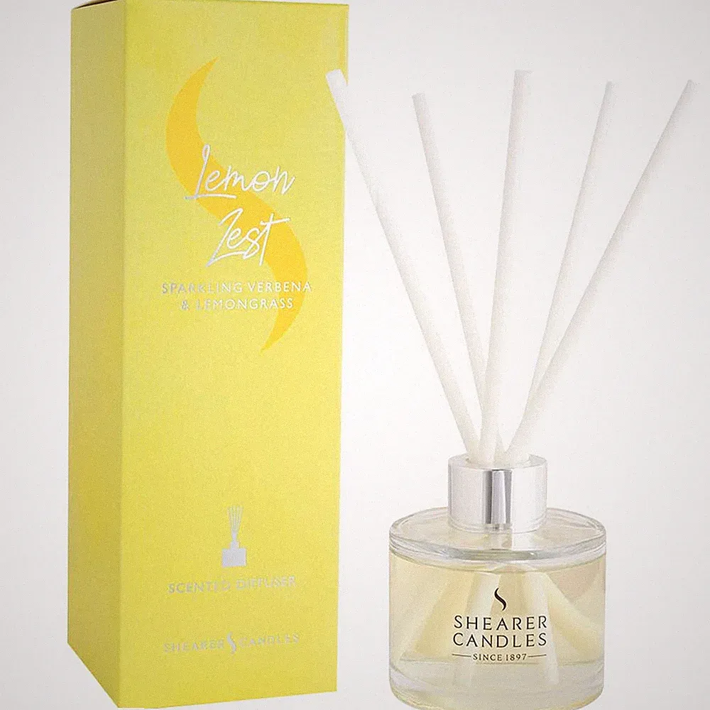 SCHERE KERZEN Zitronenschale Duft langanhaltender Diffuser in Geschenkbox 100ml