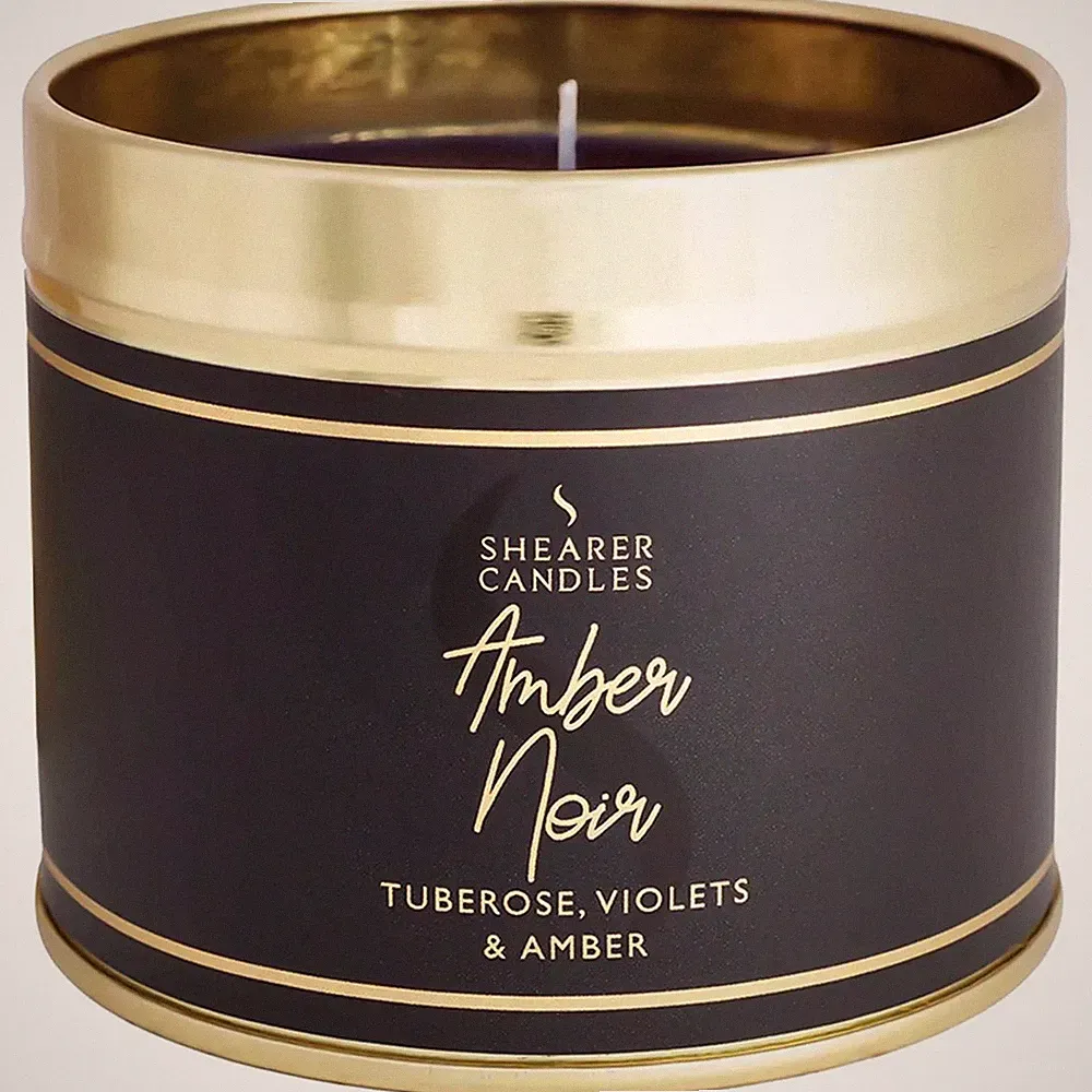 SCHERKERZEN Amber Noir Duft langlebig große Dose Duftkerze