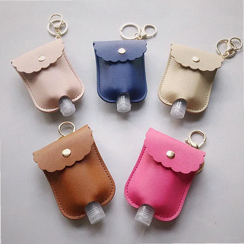 Schlüsselanhänger Etui aus PU-Leder Mit Leerer Parfümflasche 30ml Nachfüllbar