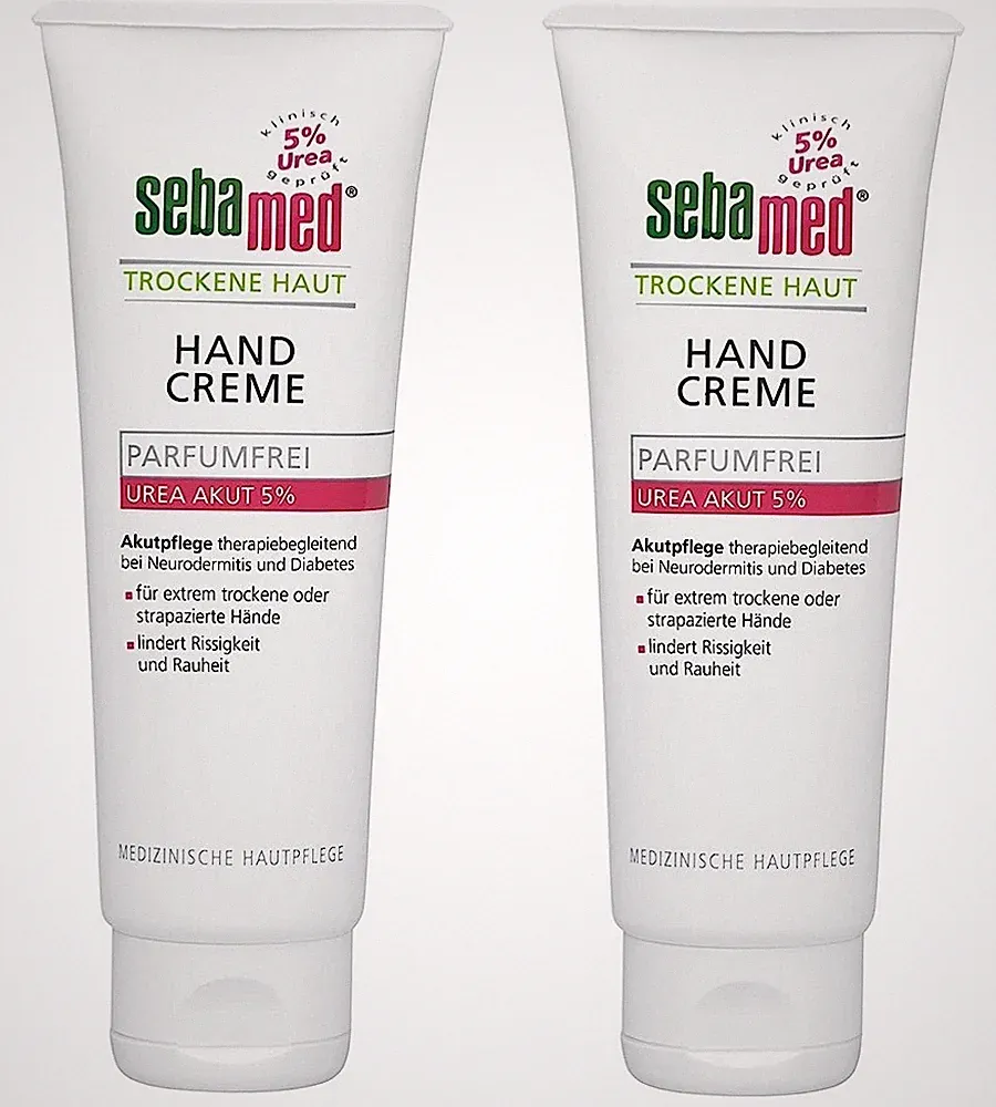 ✅ Sebamed Urea Handcreme 5% parfümfrei Handpflege pflegt Feuchtigkeit 2x 75ml ✅