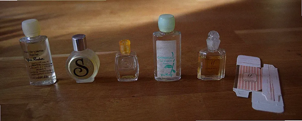Set / Konvolut aus 5 Miniatur Parfüm / Parfum Flacons, Fontana, Diesel, - etc.