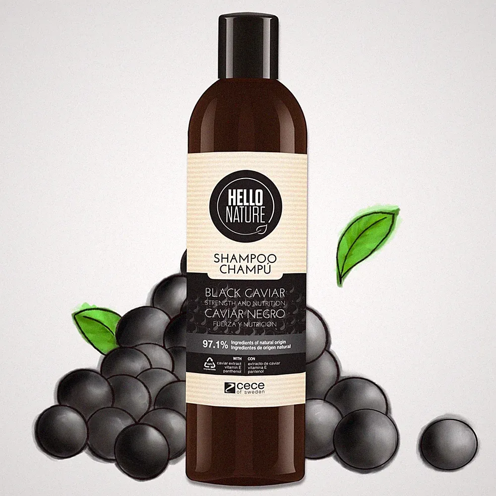 Shampoo Black Caviar Pflege für geschwächtes Haar Kopfhautpflege Naturkosmetik