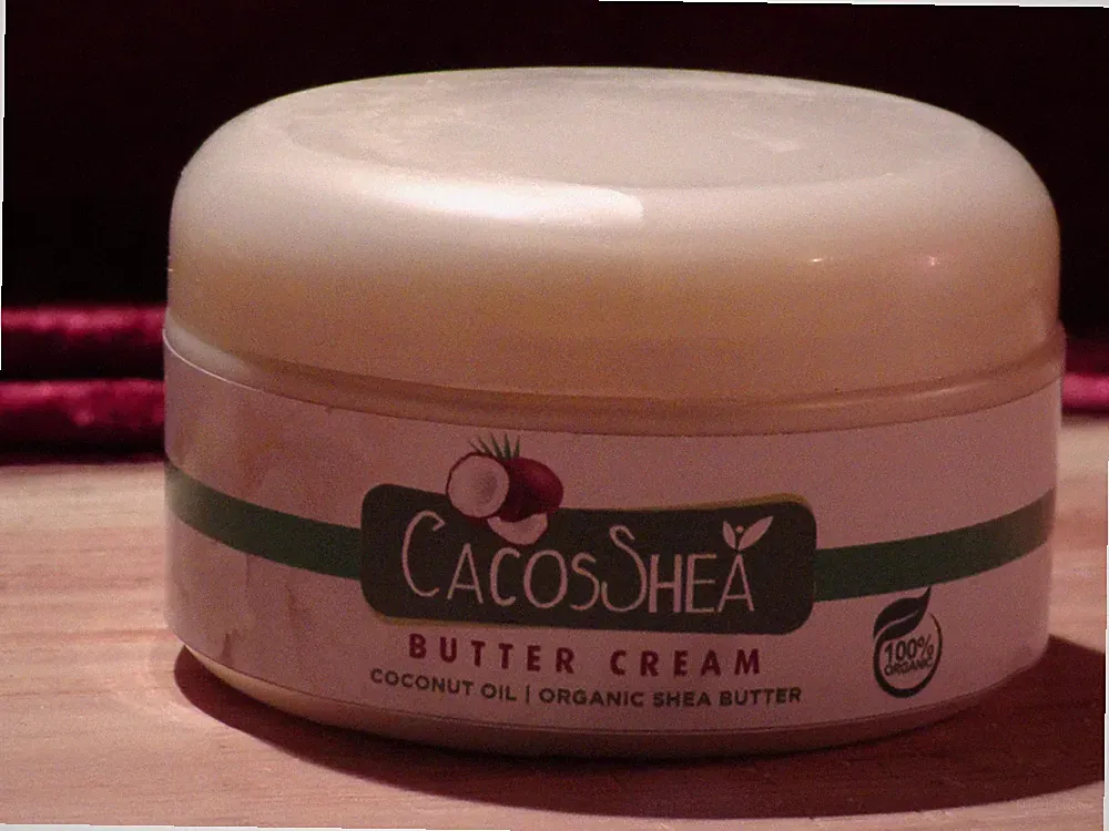 Sheabutter, Cocos Creme 100% Organisch für Haut und Haar, kalt gepresst (Ghana)