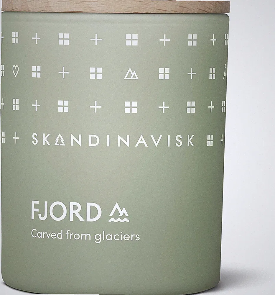 Skandinavisk Fjord Duftkerze. Duftnoten: Apfel- und Birnenblüte, Orche
