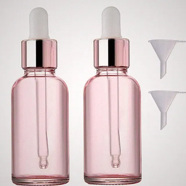 SONGQEE 30ml Rosegold Glasflaschen mit Tropferpipette, 30ml
