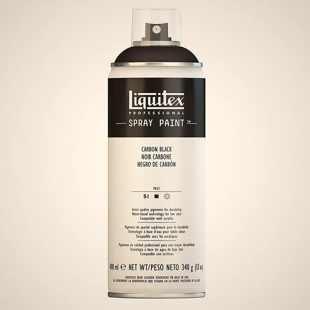 Sprühfarbe 400 ml Carbon Black - mattes Finish für Kunstprojekte