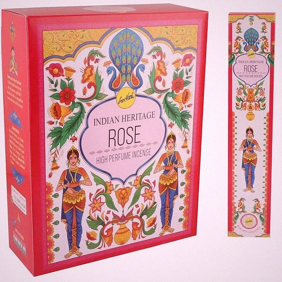 SreeVani High Parfum Räucherstäbchen Rose Raumduft Masala Agarbatti 180g