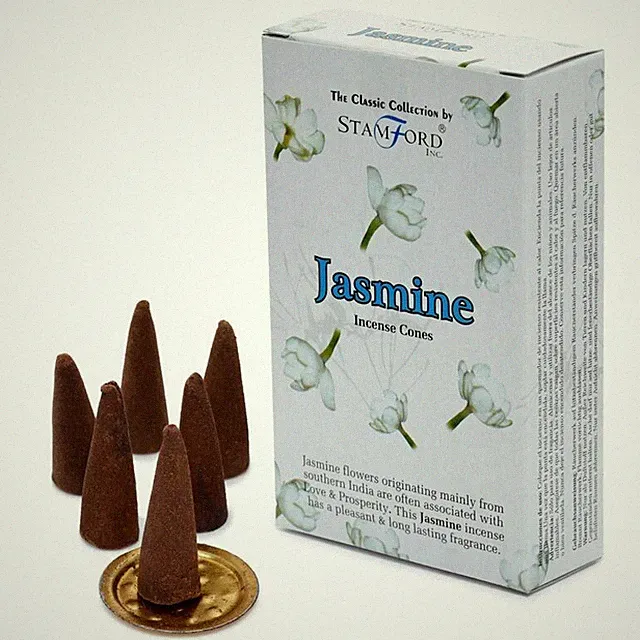 Stamford Vegan & Cruelty Free Qualität Räucherkegel JASMIN Duft - NEU UK LAGER