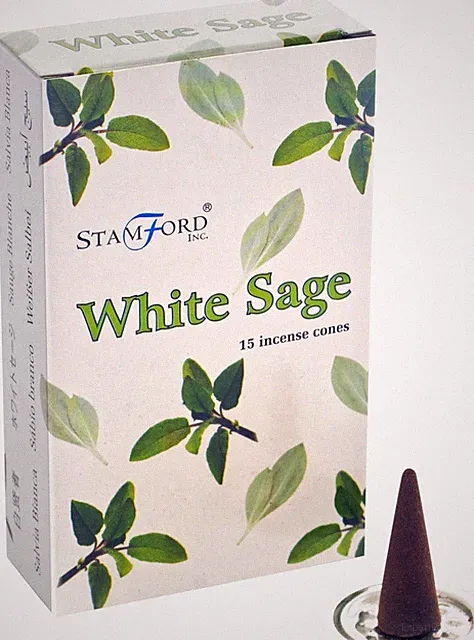 Stamford vegane & tierversuchsfreie Qualität Räucherkegel WEISSER SALBEI Duft - NEU UK LAGER