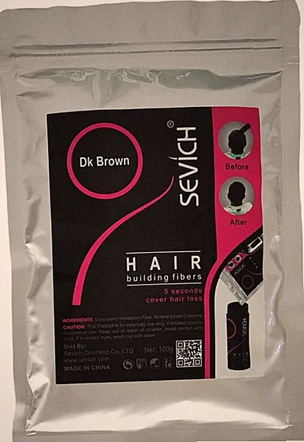 Streuhaar Sevich Schütthaar Dunkelbraun 100g Nachfüll Haarausfall Haarverdichter