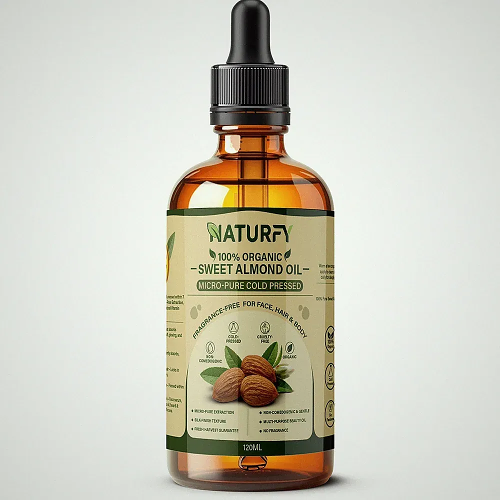 Süßmandelöl 100% rein Bio kaltgepresst zur Massage Haut Haar Körper 120ml
