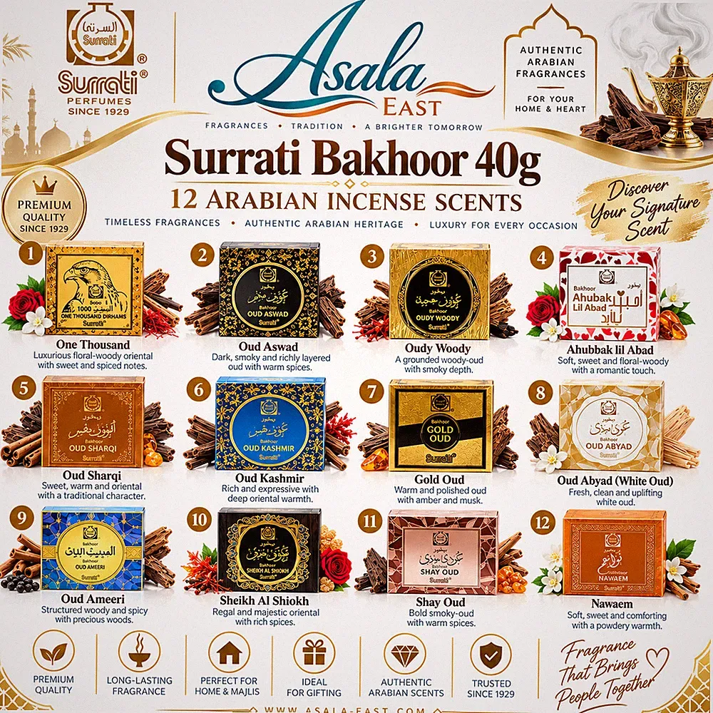 Surrati Bakhoor 40g Arabian Incense Oud Raumduft Auswahl aus 12 Düften