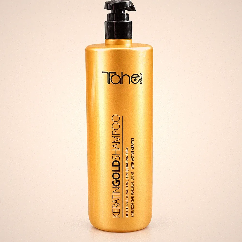 Tahe Keratin Gold Shampoo 1000ml Keratin&Arganöl Salonpflegegeschädigtes Haar