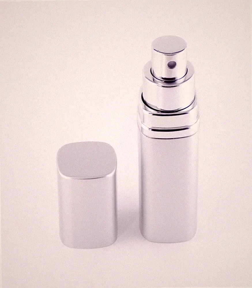 Taschenzerstäuber / Reisezerstäuber 15 ml Farbe Silber matt neu