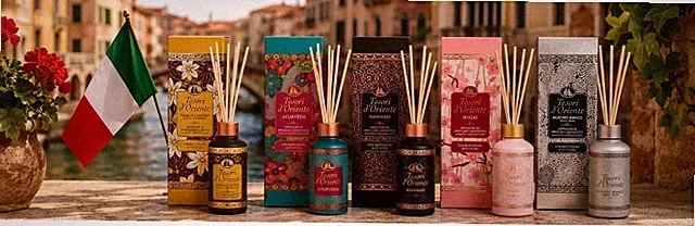 TESORI D'ORIENTE DIFFUSER MIT STICKS WOHNDUFT FÜR 8 WOCHEN 200ml Italien